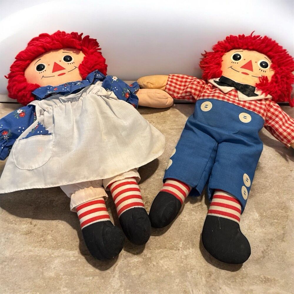 Playskool Vintage 1987 Raggedy Ann & Andy 12” Vintage And 1960 Book J GRUELLE - Picture 3 of 16